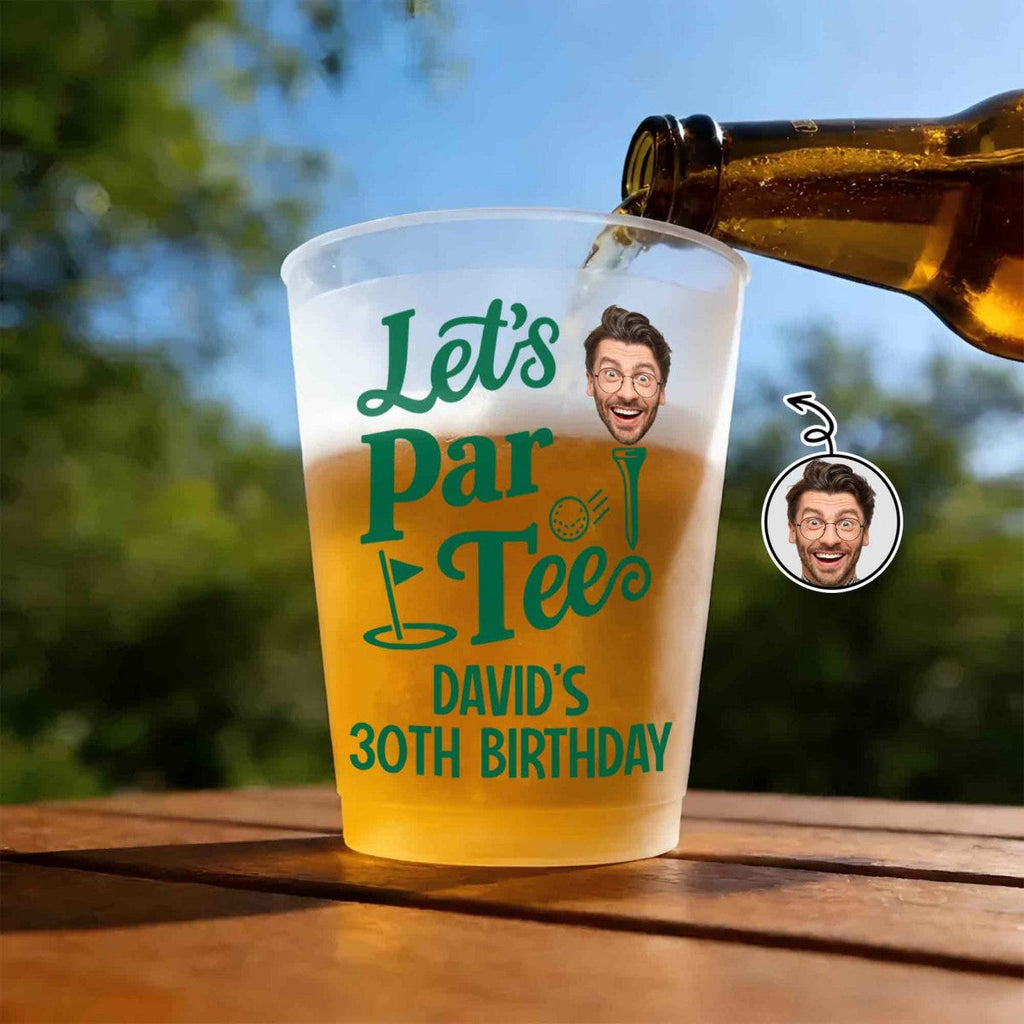 Golf Lovers Let's Par Tee Birthday - Personalized Frosted Cups