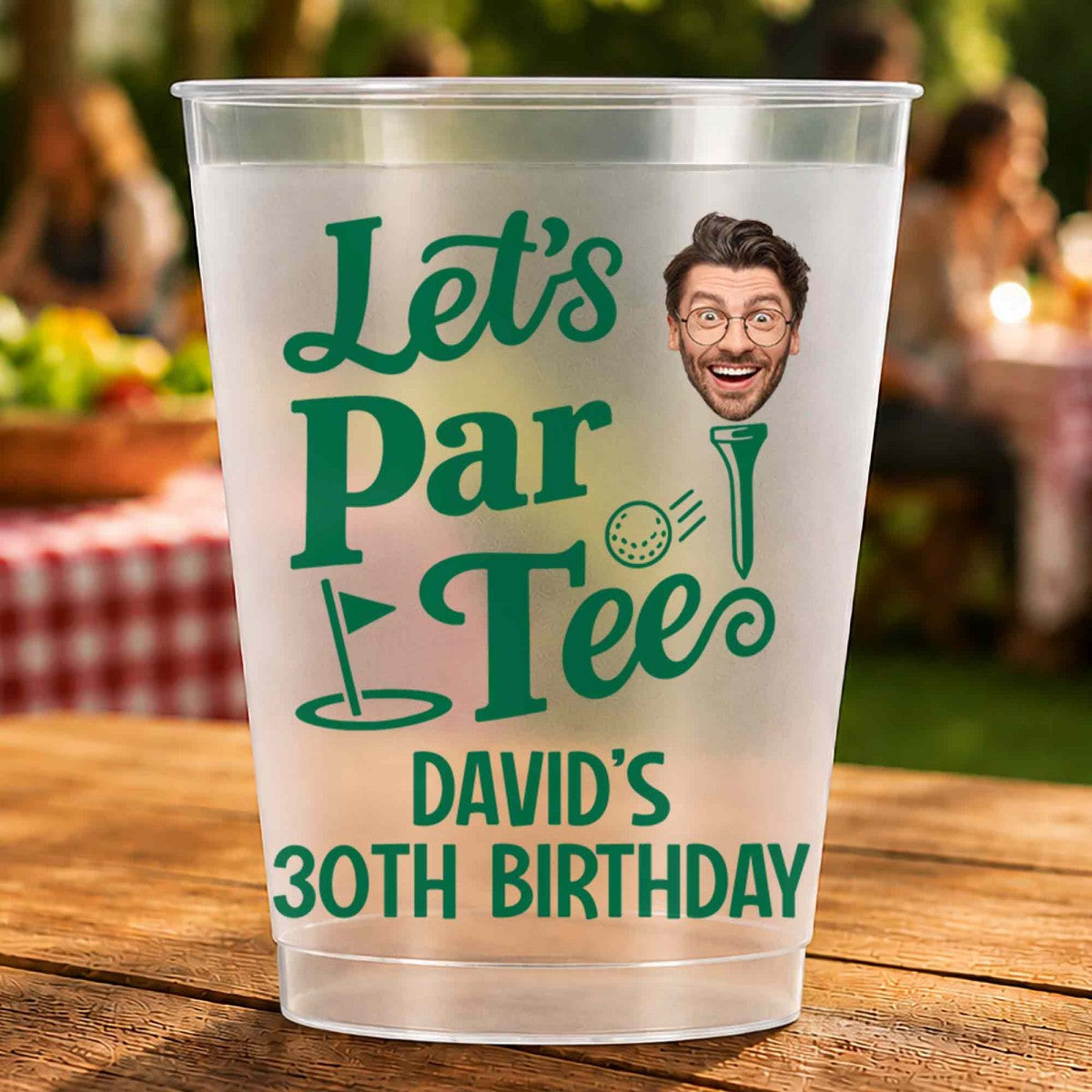 Golf Lovers Let's Par Tee Birthday - Personalized Frosted Cups
