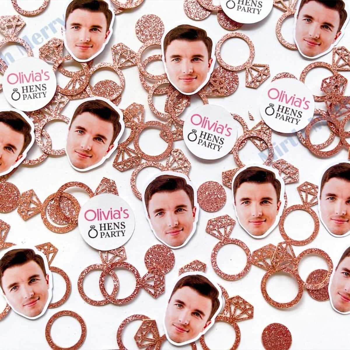 Personalised Face Confetti-Perfect Party Accessory Hen Party, Stag Parties, Birthdays and Anniversaries