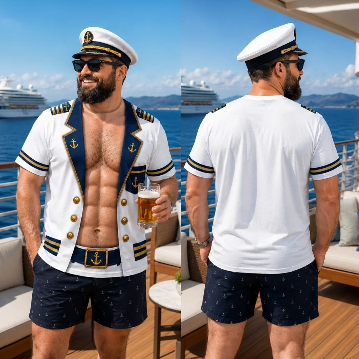Personalized "Captain of Chaos" T-Shirt – Funny Birthday Gift For Men