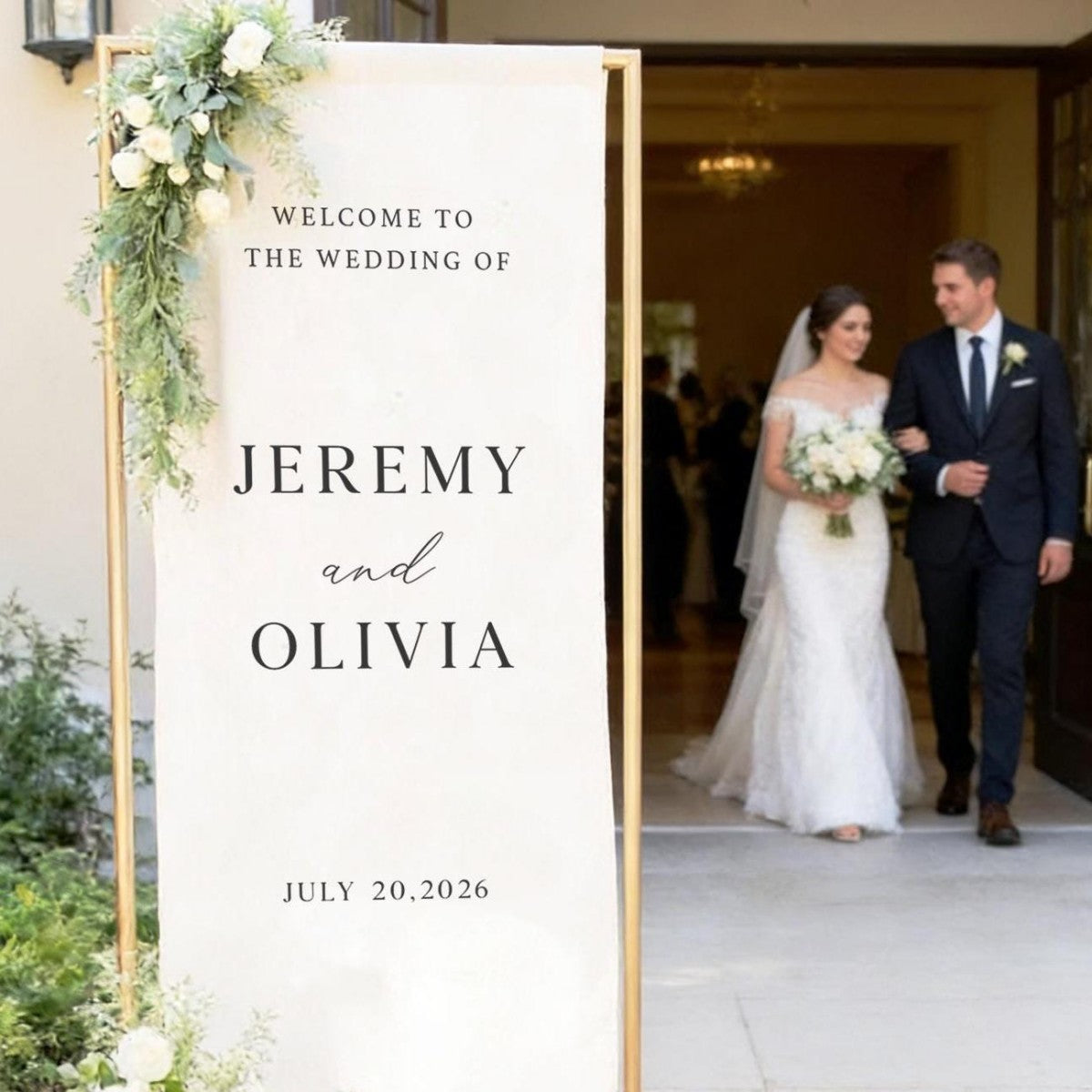 Personalized Wedding Welcome Sign, Custom Wedding Signs，Wedding banner