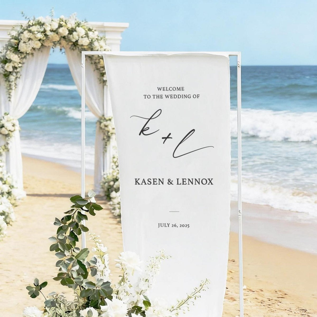 Personalized Wedding Welcome Sign, Custom Wedding Signs，Wedding banner
