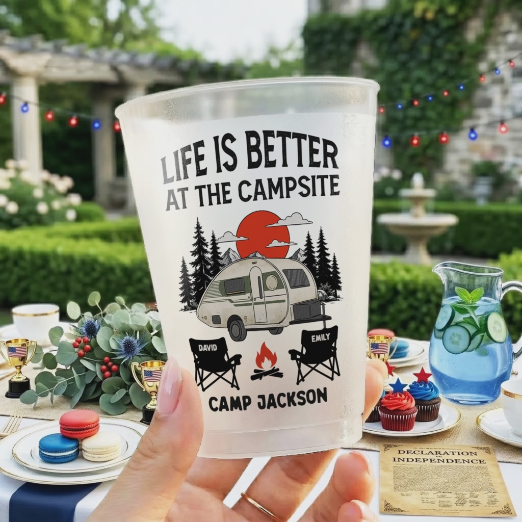 Personalized "Camp More, Worry Less" Party Cups – Birthday & Camping Gift For Campers