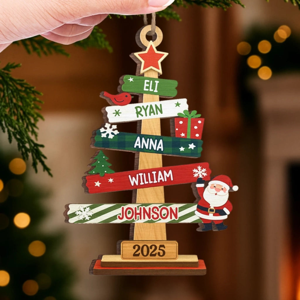Custom Wood Ornament - Personalized Christmas Birthday Gifts For Mom, Dad, Kids