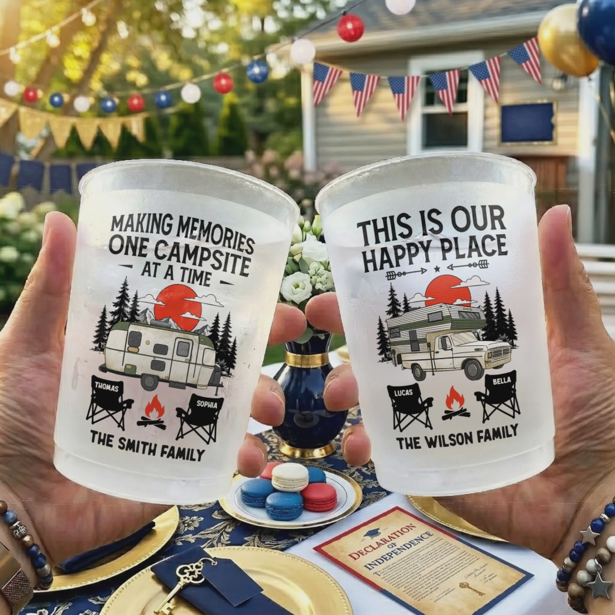 Personalized "Camp More, Worry Less" Party Cups – Birthday & Camping Gift For Campers