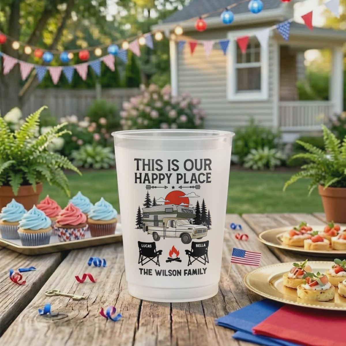 Personalized "Camp More, Worry Less" Party Cups – Birthday & Camping Gift For Campers