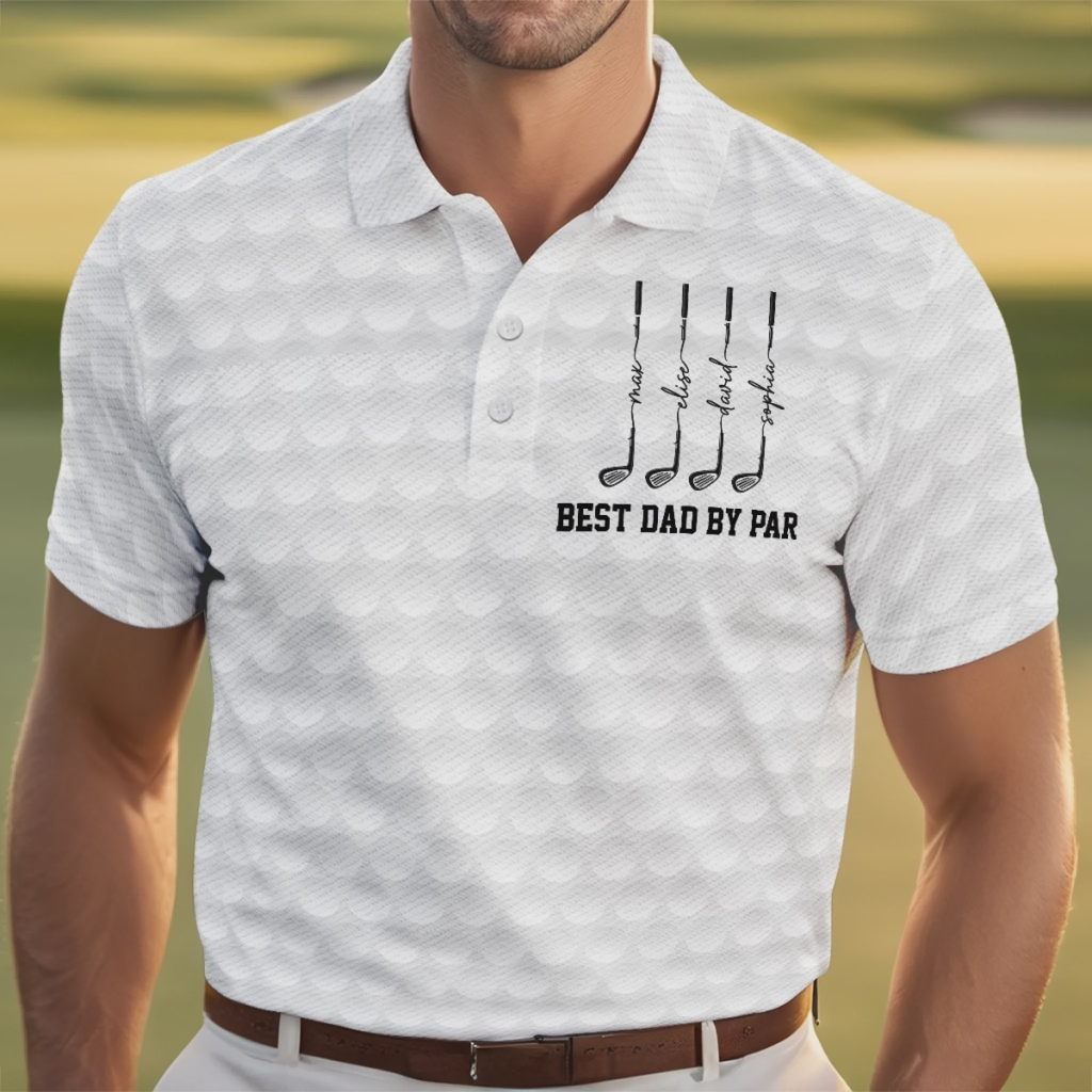 Custom All Over Print Polo Shirt - Personalized Father's Day Birthday Golf Gifts For Dad, Grandpa - Enjoy Every Shot