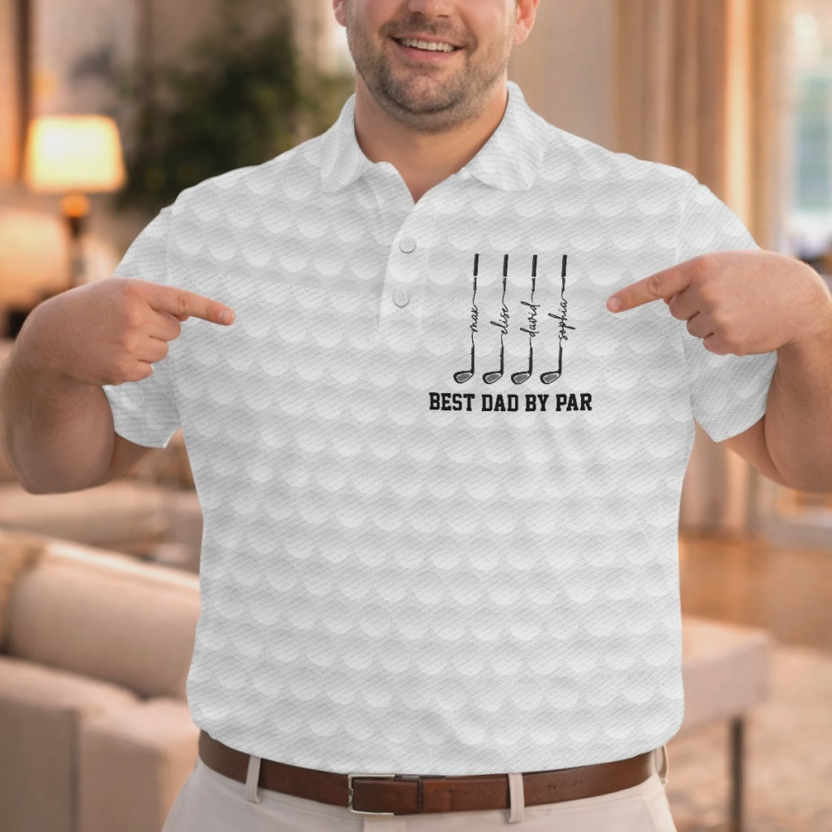 Custom All Over Print Polo Shirt - Personalized Father's Day Birthday Golf Gifts For Dad, Grandpa - Enjoy Every Shot