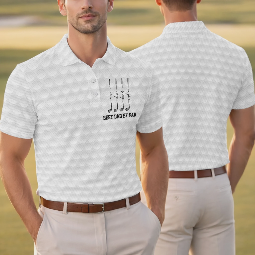 Custom All Over Print Polo Shirt - Personalized Father's Day Birthday Golf Gifts For Dad, Grandpa - Enjoy Every Shot