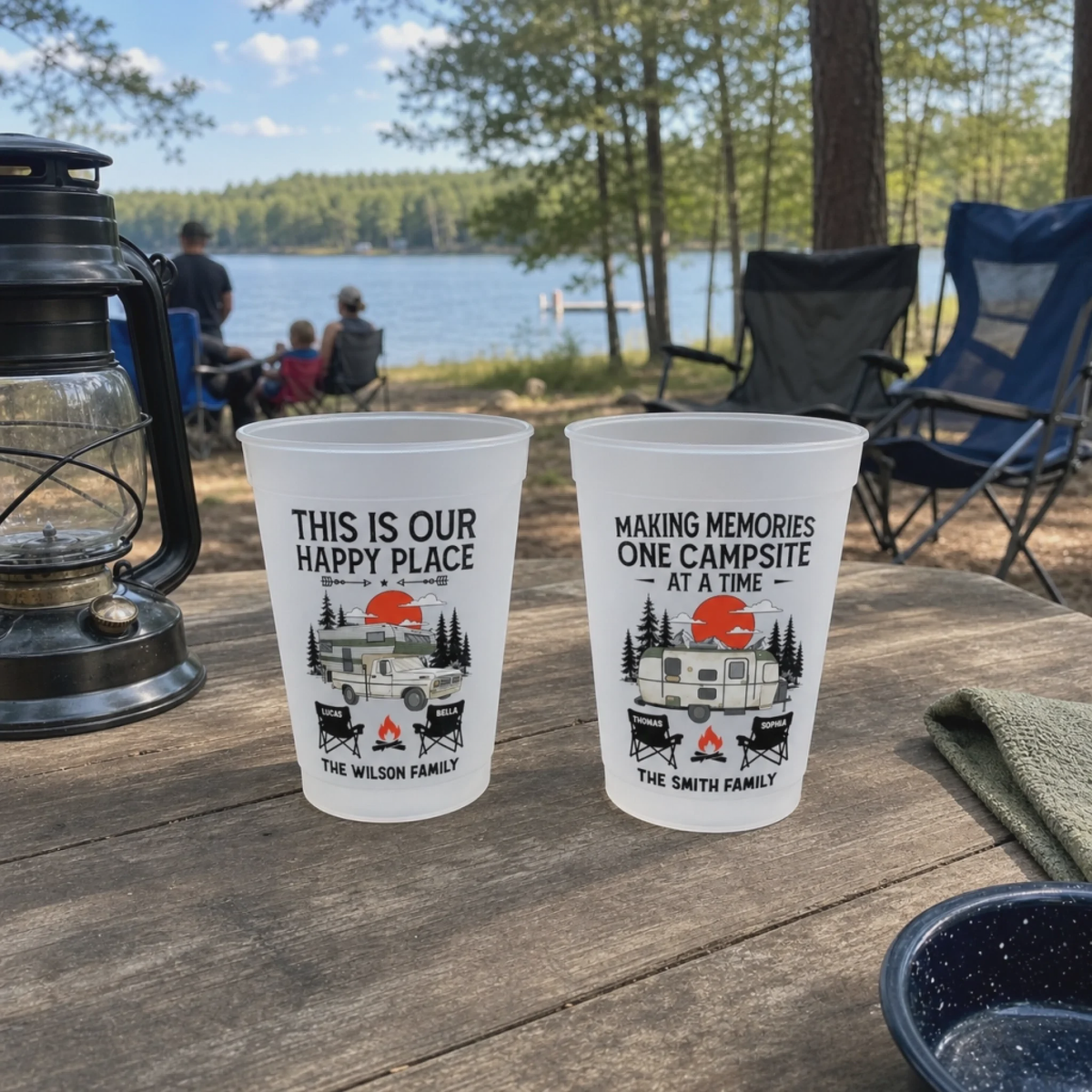Personalized "Camp More, Worry Less" Party Cups – Birthday & Camping Gift For Campers