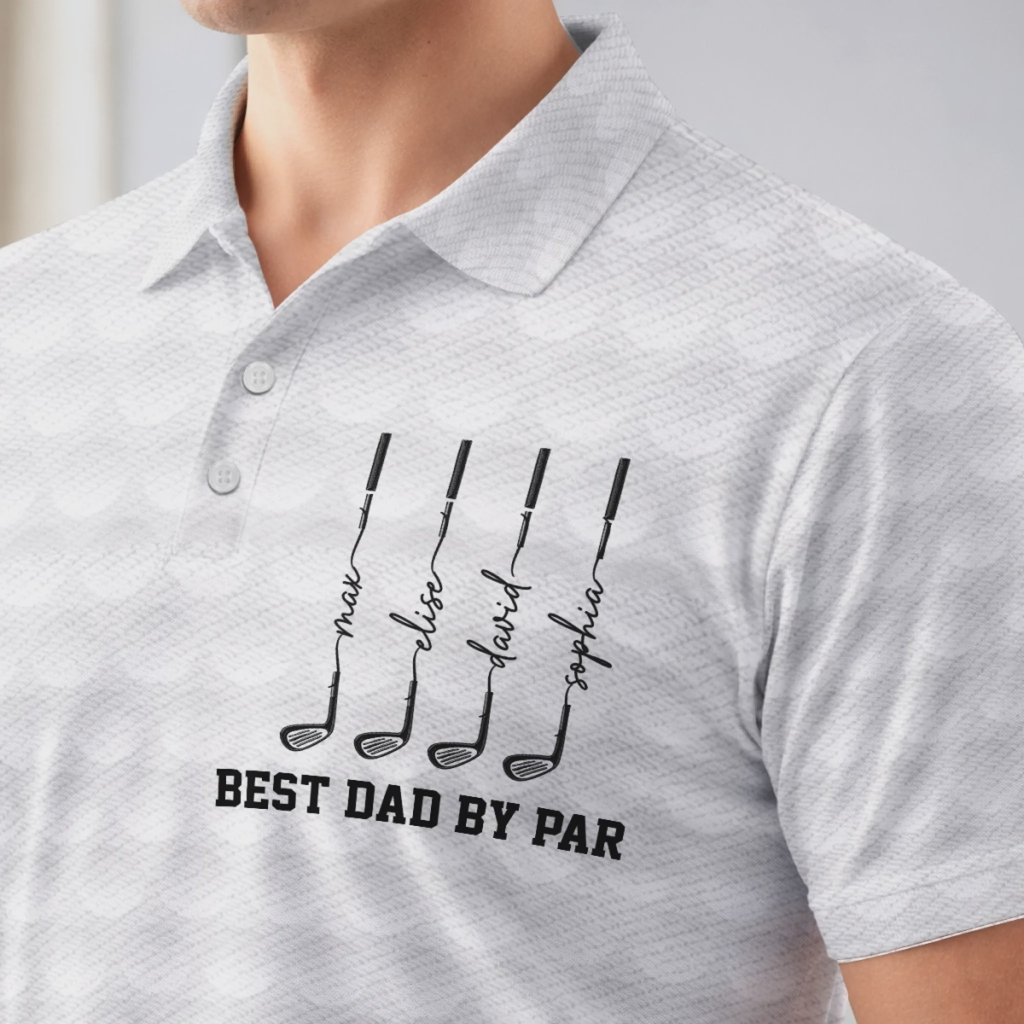 Custom All Over Print Polo Shirt - Personalized Father's Day Birthday Golf Gifts For Dad, Grandpa - Enjoy Every Shot